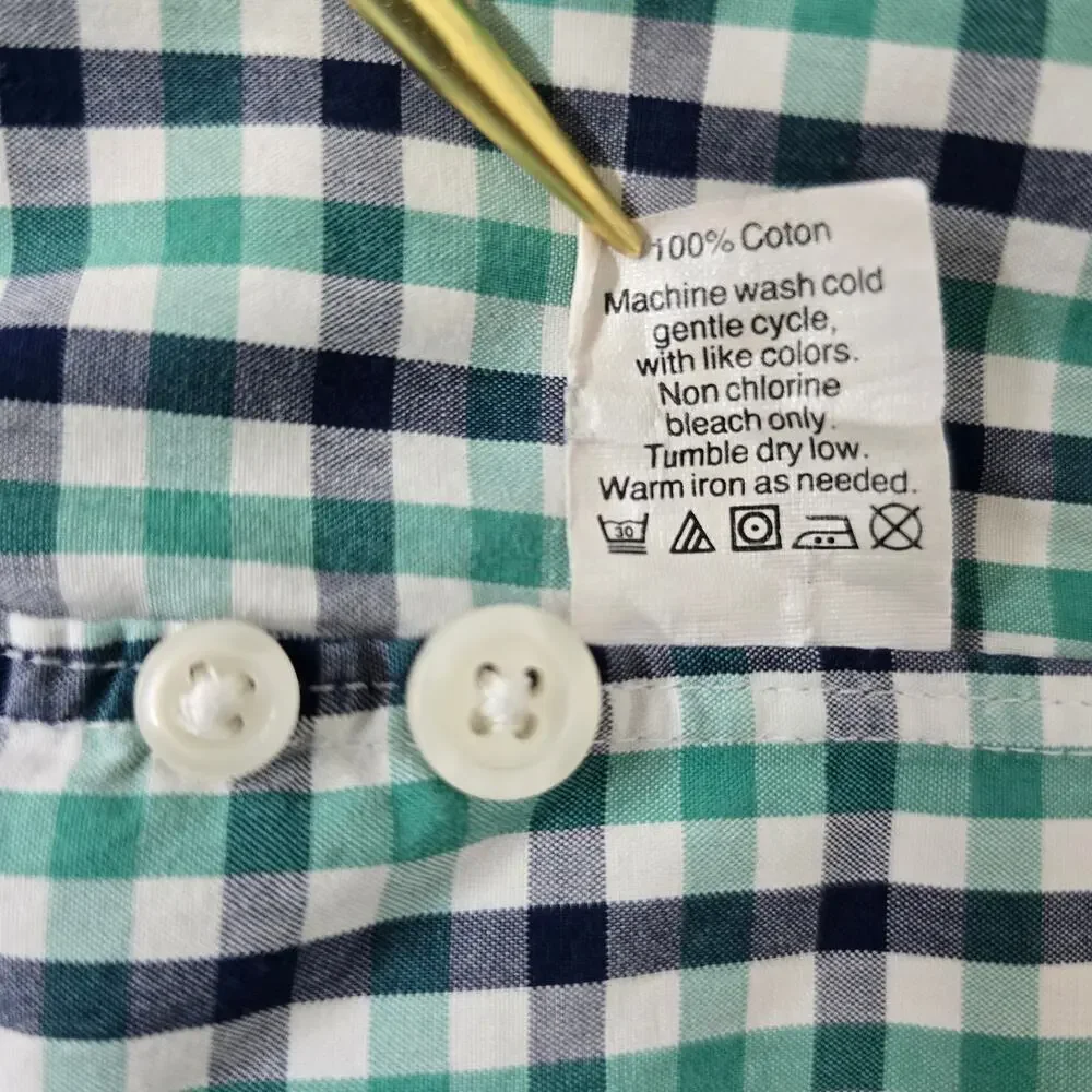 J. Crew Thompson Shirtings Dress Shirt 80's 2-Ply Gingham Check Men S 14-14.5